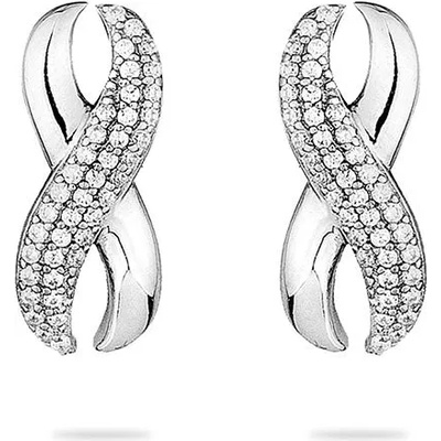 Swan Дамски сребърни обици във формата на знака за безкрайност JT030E Swan
