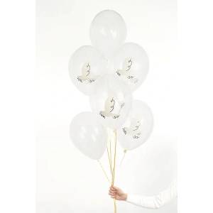 PartyDeco Пастелни балони Гълъби 6 бр