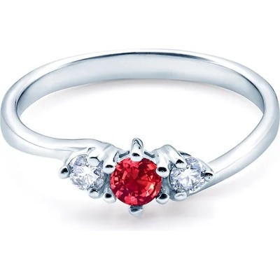 SAVICKI Годежен пръстен savicki: бяло злато, рубин