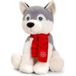 Keel Toys Плюшена играчка Keel Toys Keeleco - Хъски с червено шалче, 25 cm (SX8157) - baby