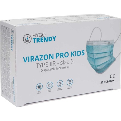 Hydrotrendy rouška VIRAZON PRO KIDS, dětská, modrá, 25 ks