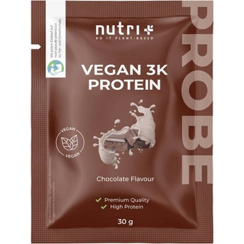 nutri + Пробен размер на вегански 3K протеин на прах - Chocolate