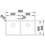 BLANCO Кухненска мивка blanco, claron 400/400-u (claron 400/400-u) Мивка за вграждане