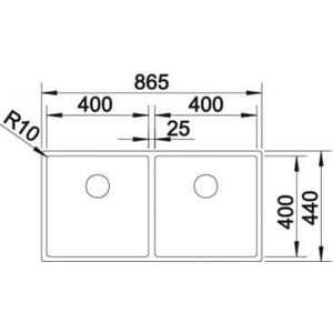 BLANCO Кухненска мивка blanco, claron 400/400-u (claron 400/400-u) Мивка за вграждане