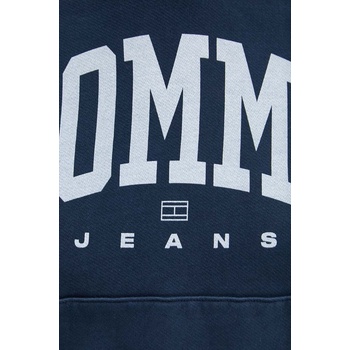 Tommy Hilfiger Памучен суичър Tommy Jeans в тъмносиньо с качулка с принт DW0DW19291 (DW0DW19291)