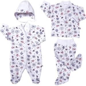 Sevibaby Комплект от 4 части Цвят СИНИ КАРТИНКИ (136-2)