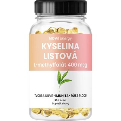 Movit Energy Kyselina listová L-methylfolát 400 mcg 90 tobolek