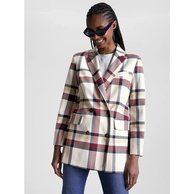 Dámské dvouřadé kárované sako WW0WW40052