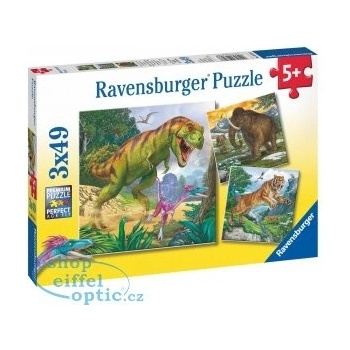Ravensburger Pravěká zvířata 3 x 49 dílků