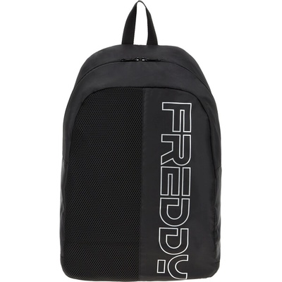 FREDDY-Black nylon backpack with maxi-logo-Black Černá 25 l
