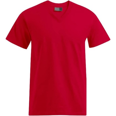 Promodoro tričko Promodoro Premium 3025 výstřihem do V krátký rukáv pánské COT403025u3501-fire red