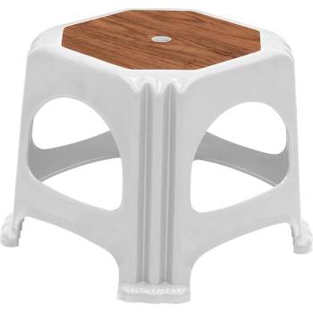 TopMebel Табуретка Desia TopMebel от полипропилен в бял цвят 35x35x32cm
