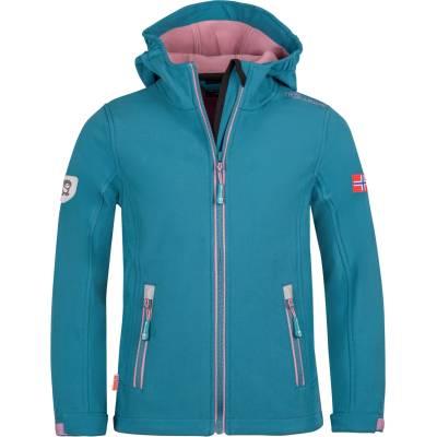 TROLLKIDS Детско софтшел яке Trollkids Girl's Trollfjord Jacket Softshell jacket - Teal / Mauve - размер 110 (EU) (703-2073-1013)