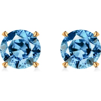 SAVICKI Обеци Share Your Love: злато, сини лабораторни диаманти