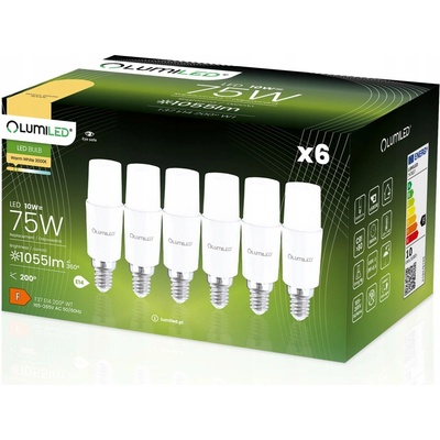 Lumiled 6x LED žárovka E14 STICK T37 10W = 75W 1055lm 3000K Teplá bílá 200°