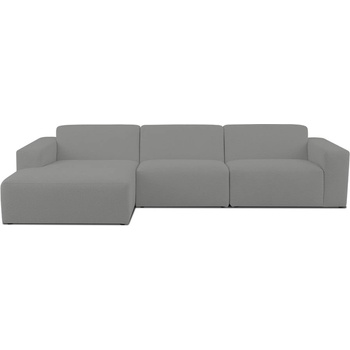 Scandic Сив ъглов диван от букле (ляв ъгъл) Roxy - Scandic (Big ch (ch+1,5+1,5) Left CM 3 grey)