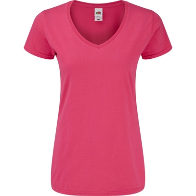 tričko Iconic s výstřihem do V Fuchsia