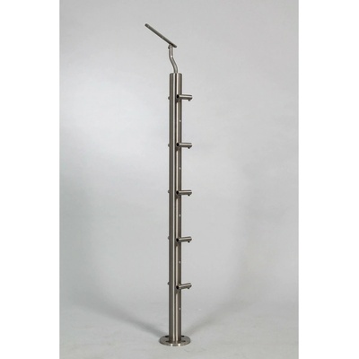 Podpera zábradlia okrúhla V2A s držiakom na okrúhle tyče 85 cm
