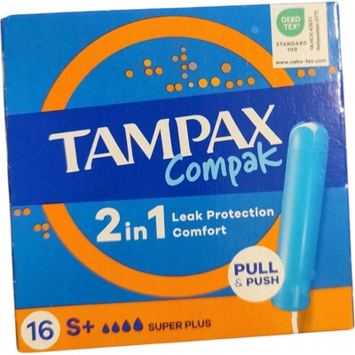 Tampax Compak Super Plus dámské tampony s aplikátorem 16 ks – Sleviste.cz