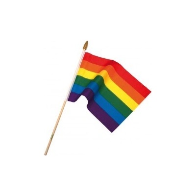 Mister B. Rainbow flag on stick duhová vlajka 44 x 31 cm