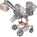 De Cuevas Toys 90877 Сгъваема количка за кукли близнаци с раница CITY X - 91 см (6-90877)