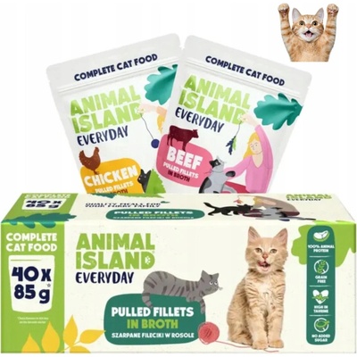 Animal Island Everyday Beef and chicken fillets in broth 40 x 85 g