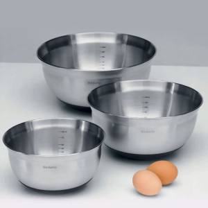 Brabantia 3 бр. комплект купи за бъркане, матиран инокс и черно Brabantia (646899)