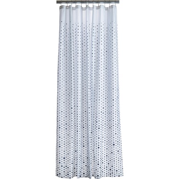 Zone Denmark Завеса за душ Drop синьо-бяла (330302)