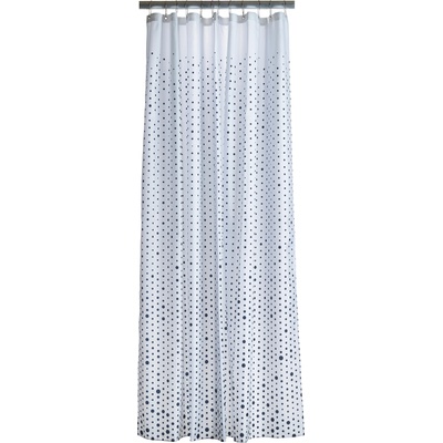 Zone Denmark Завеса за душ Drop синьо-бяла (330302)
