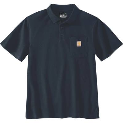 Carhartt Мъжка поло тениска Carhartt Midweight S/S Pocket Polo shirt - Navy - размер XL (216-5778-0314)