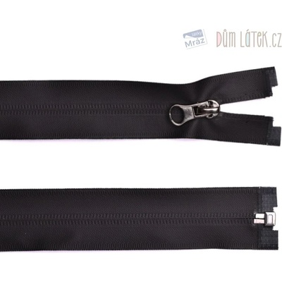 Zips vodeodolný deliteľný 70 cm čierny