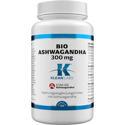 KLEAN LABS Био екстракт от корен на ашваганда 300 mg - 120 капсули