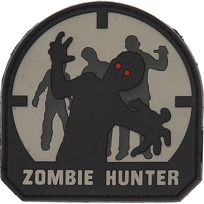 Gumová nášivka 101 Inc Zombie Hunter SWAT - svetlo sivá