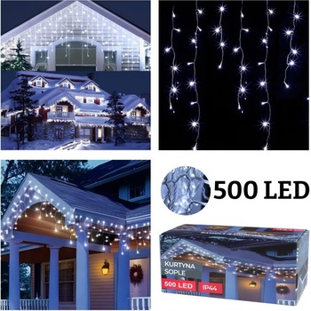 OEM Rozprávkové svetlá 500 LED ľadový dážď Vianočné osvetlenie vnútorné vonkajšie studené biele 20m