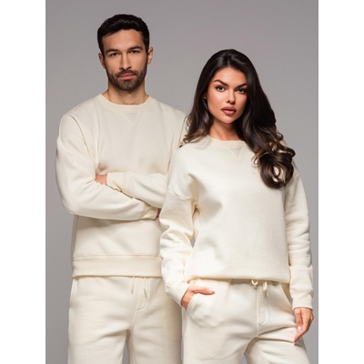 Ombre Clothing Класически унисекс суитшърт с кръгло деколте - кремав Ombre Clothing | Byal | МЪЖЕ | XL-XXL