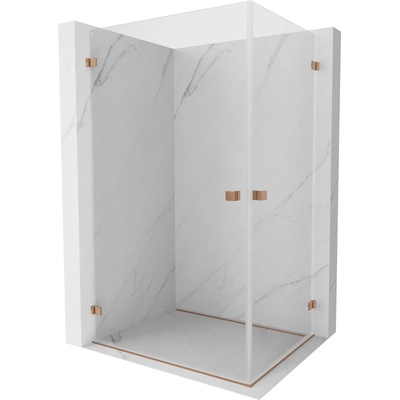 Mexen Lunar-B Duo сгъваема душ кабина 95 x 85 см, прозрачна, полирана мед - 832-095L-085P-65-00 (832-095L-085P-65-00)
