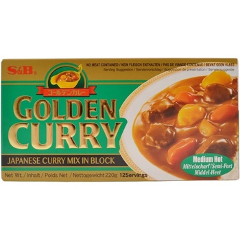 S&B Golden curry japonské středně pálivé kari 220 g