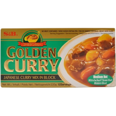 S&B Golden curry japonské středně pálivé kari 220 g