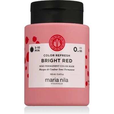 Maria Nila Colour Refresh Боя за коса за жени 100 ml Нюанс 0.66 Bright Red