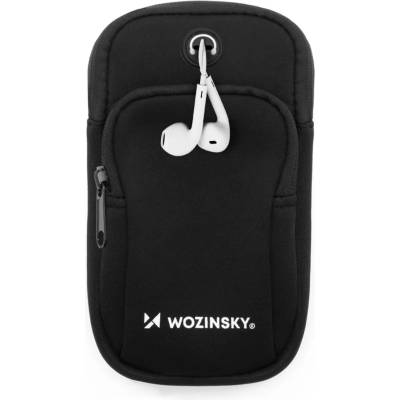 AppleMix Sportovní pouzdro na ruku WOZINSKY pro Apple iPhone - reflexní - látkové - černé