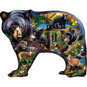 Masterpieces - Puzzle Wildlife of the Woods tvarové - 1 000 piese