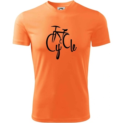 Cycle bicykel Pánske tričko športové Neon mandarine