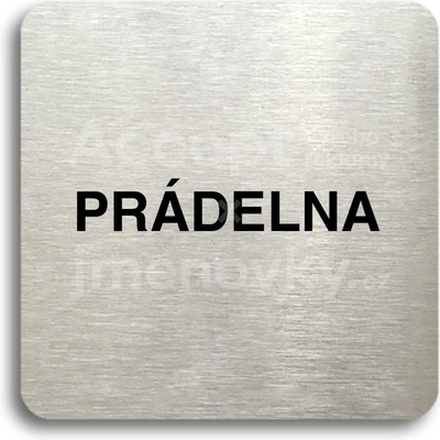 ACCEPT Piktogram prádelna - stříbrná tabulka - černý tisk bez rámečku
