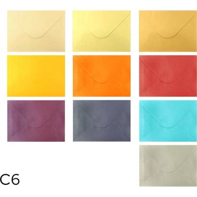LUMA trading s.r.o. Obálka dopisní barevná C6 metal, 160 x 115mm LUMA mix 661301