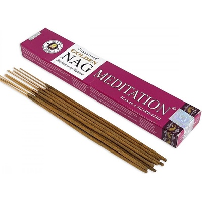 Indie Indické vonné tyčinky Meditace Golden Nag Meditation 15 ks – Zbozi.Blesk.cz