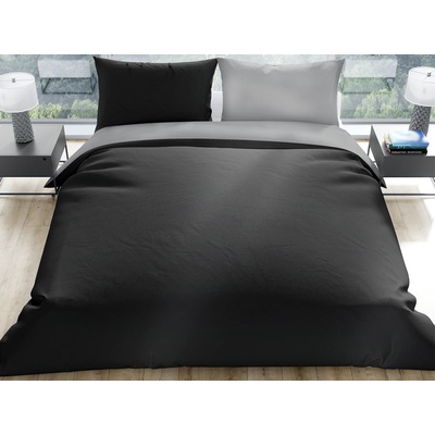 Gipetex Natural Dream Talianská obliečka bavlna LUX Doubleface čierna-sivá 140x220 70x90
