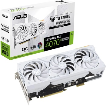 ASUS TUF Gaming GeForce RTX 4070 Ti SUPER BTF White OC Edition 16GB GDDR6X 256bit (TUF-RTX4070TIS-O16G-BTF-WHITE/90YV0KI0-M0NA00)