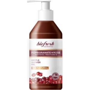 Biofresh Via Natural - Деликатен душ гел с роза и нар