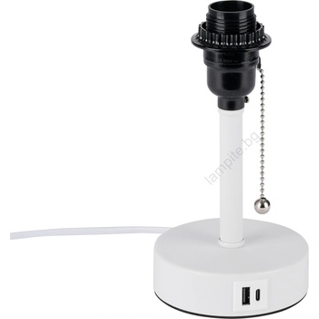 Brilagi - Настолна лампа с USB порт TABLON 1xE27/25W/230V бяла (BG3667)
