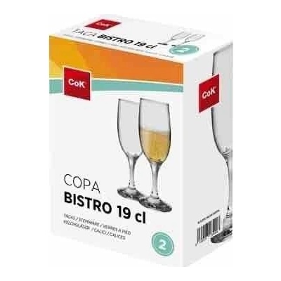 Cegeco Sklenice na šampaňské CoK Bistro 2 x 190 ml
